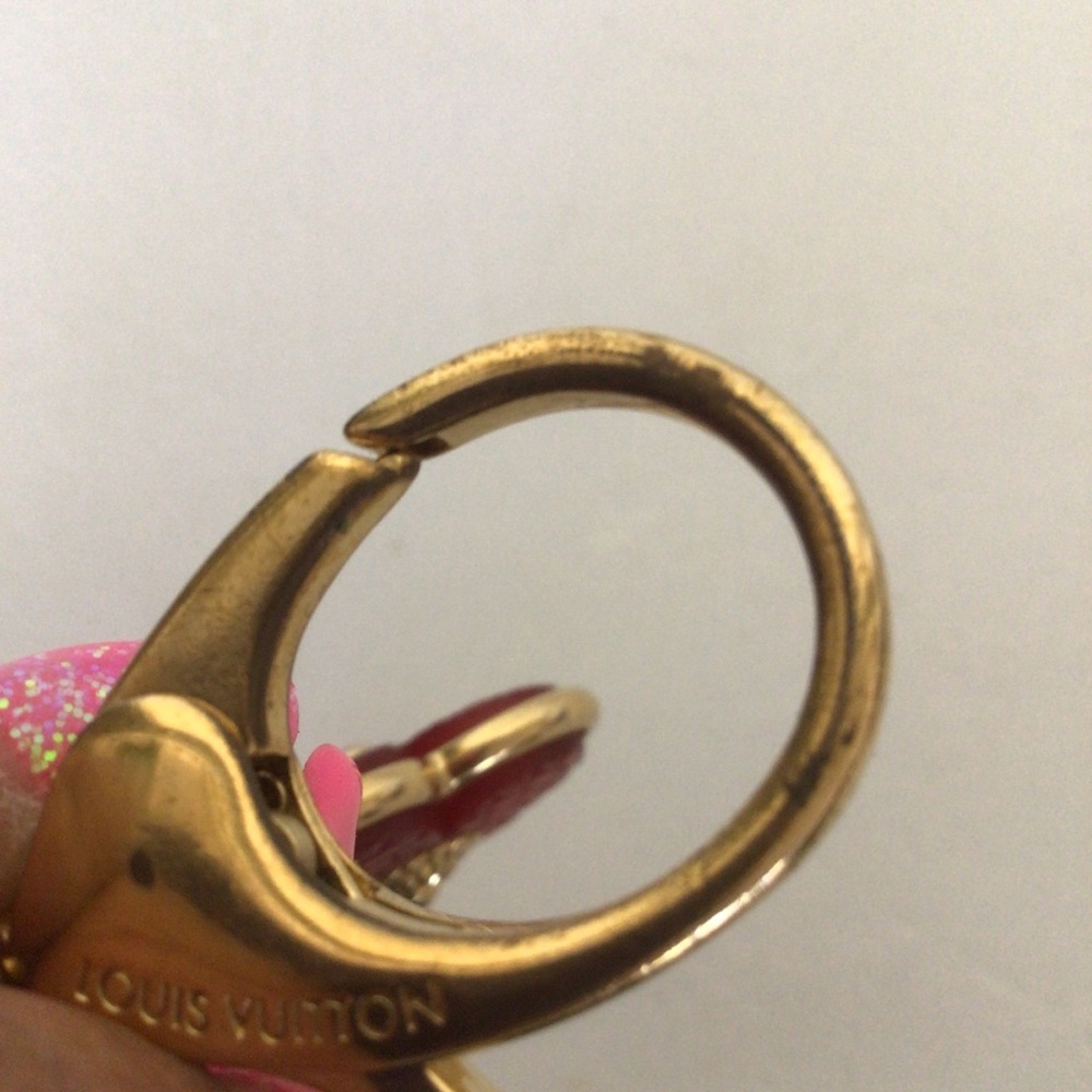 AUTHENTIC LOUIS VUITTON RED RESIN MOSAIC MONOGRAM FLOWER KEY HOLDER BAG … - Picture 10 of 16